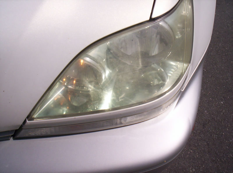 Lexus RX Headlights Before Restoration Left Headlight View